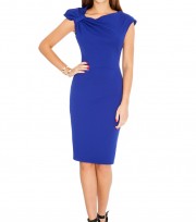 Elegantné modré dámske šaty